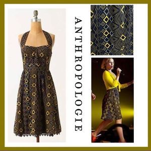 Anthropologie Rhythmic Repetition Halter Dress 4